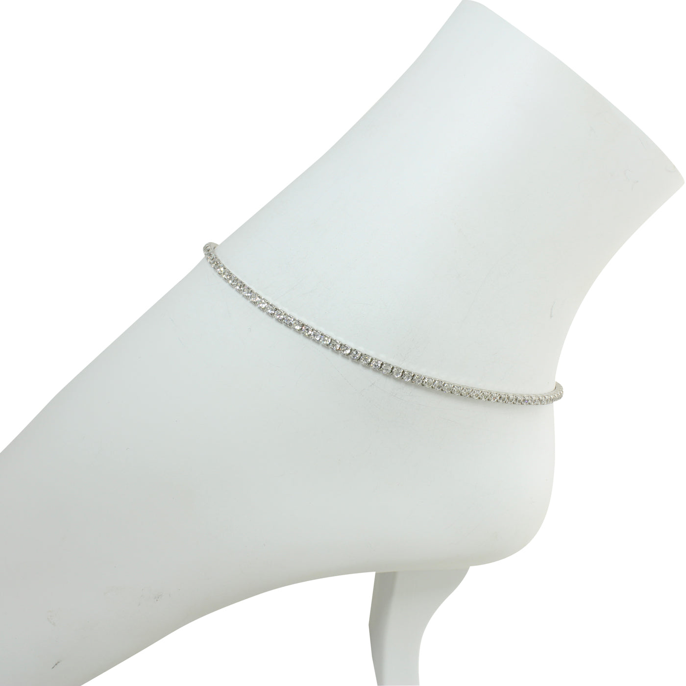 Women's Fashion Tennis Anklet Bracelet - Elegant Adjustable Ankle Chain Jewelry for Sports, Casual Wear & Summer Outfits