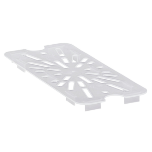 Cambro 30PPD190 Camwear 1/3 Size Clear Drain Shelf - Food Safe Polycarbonate for Commercial Kitchen Storage & Organization