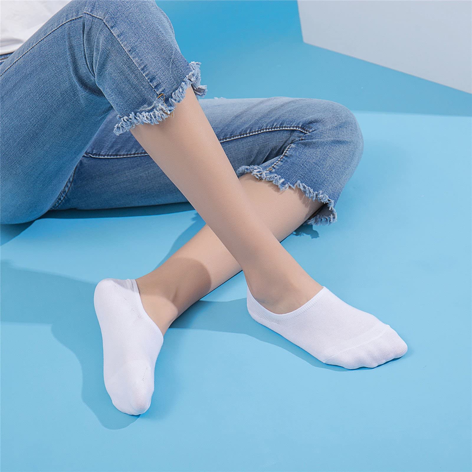 4 Pairs No Show Socks for Women - Non Slip, Breathable & Comfortable Low Cut Invisible Liner Socks - Perfect for Boat Shoes, Sneakers & Everyday Wear