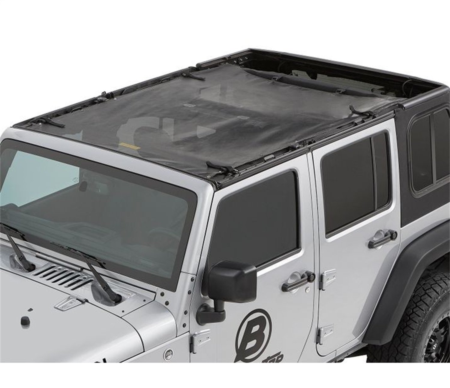 Bestop 5240111 Mesh Sun Bikini Top for 2007-2018 Jeep Wrangler JK Unlimited - Safari Style - UV Protection & Breathable Fabric for Summer Off-Road Adventures