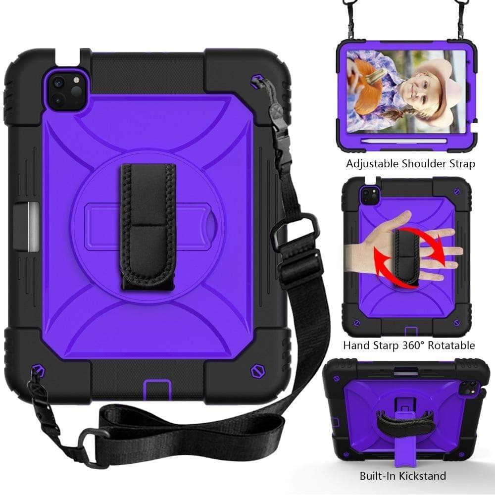 iPad Air 4 Case 10.9 Inch (2020 Model) - 3 Layer Hybrid Armor Shockproof Protective Cover for Kids | Perfect for School, Travel & Outdoor Activities