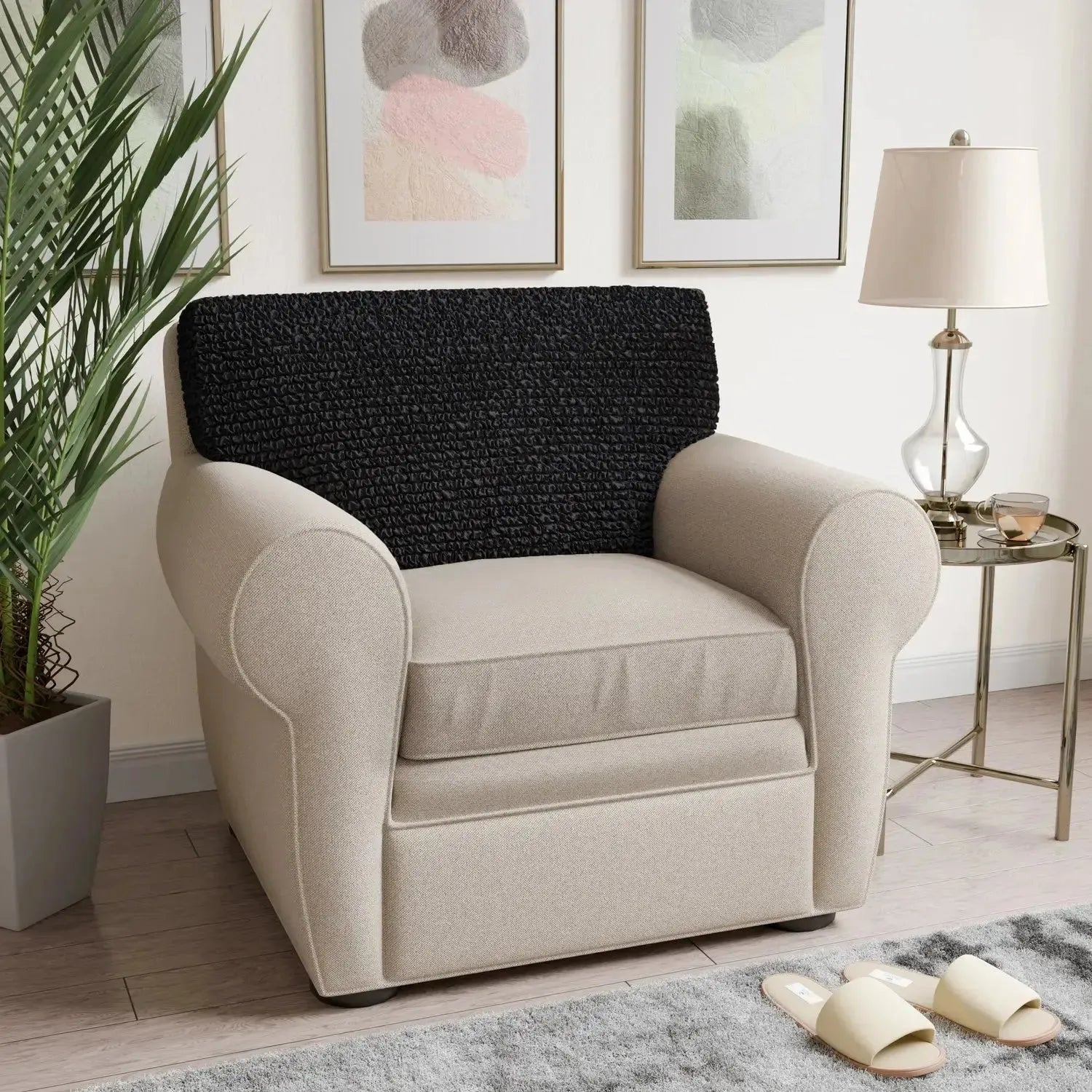 Premium Microfiber Seat Cushion Cover - Soft & Durable Sofa Chair Protector - Perfect for Living Room, Office, or Car Use