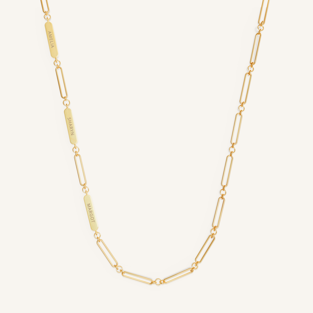 3-Panel Etch Chain Necklace for Women - Elegant Layered Pendant Necklace for Daily Wear & Special Occasions