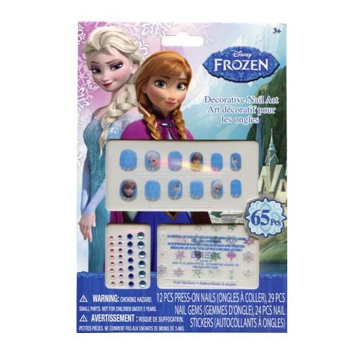 Disney Frozen Nail Art Kit with 8 Colors Nail Polish Set - Kids Nail Design for Birthday Parties, Sleepovers & Pretend Play