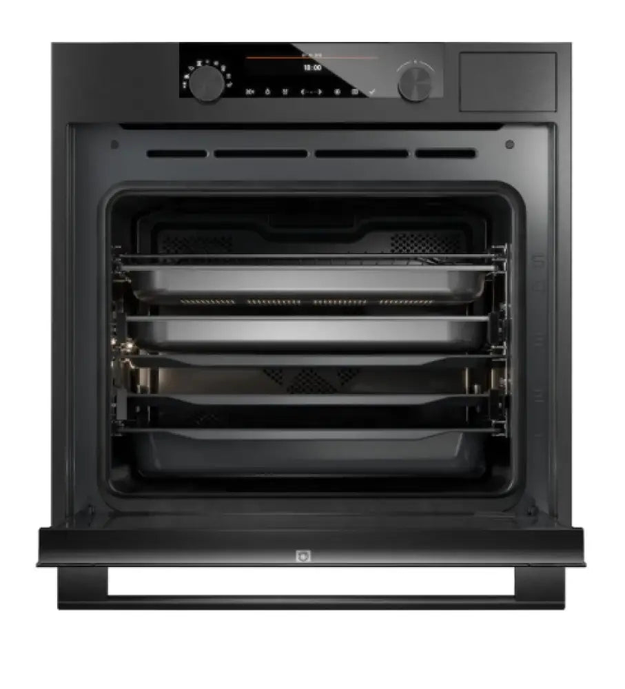 Asko OCS8687B 60cm Built-In Combination Steam Oven - Black Steel Finish | Perfect for Baking, Roasting & Healthy Cooking in Modern Kitchens