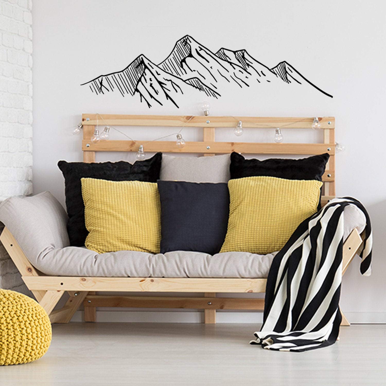 Mountain Silhouette Vinyl Decal Stickers - Peel & Stick Wall Art for Laptop, Car, Windows - Scenic Landscape Mural Decor for Home, Office, Dorm - Perfect for DIY Room Makeover & Gift Giving