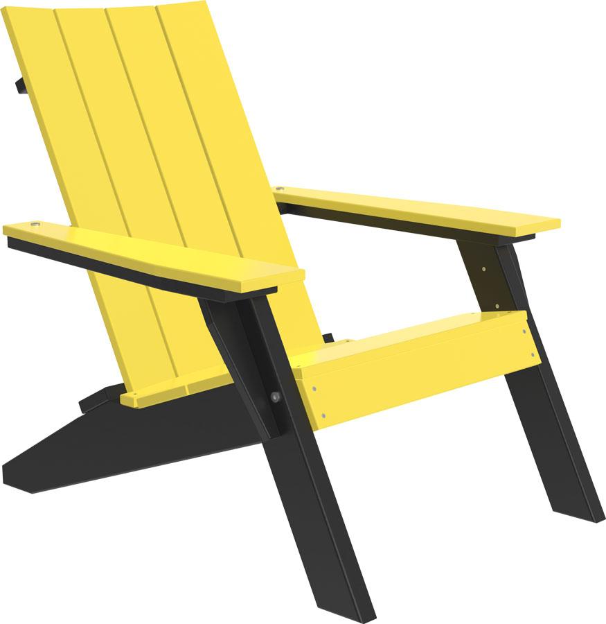 Premium Yellow Adirondack Chair with Cup Holder - Durable Outdoor Patio Furniture for Garden, Poolside & Backyard Relaxation