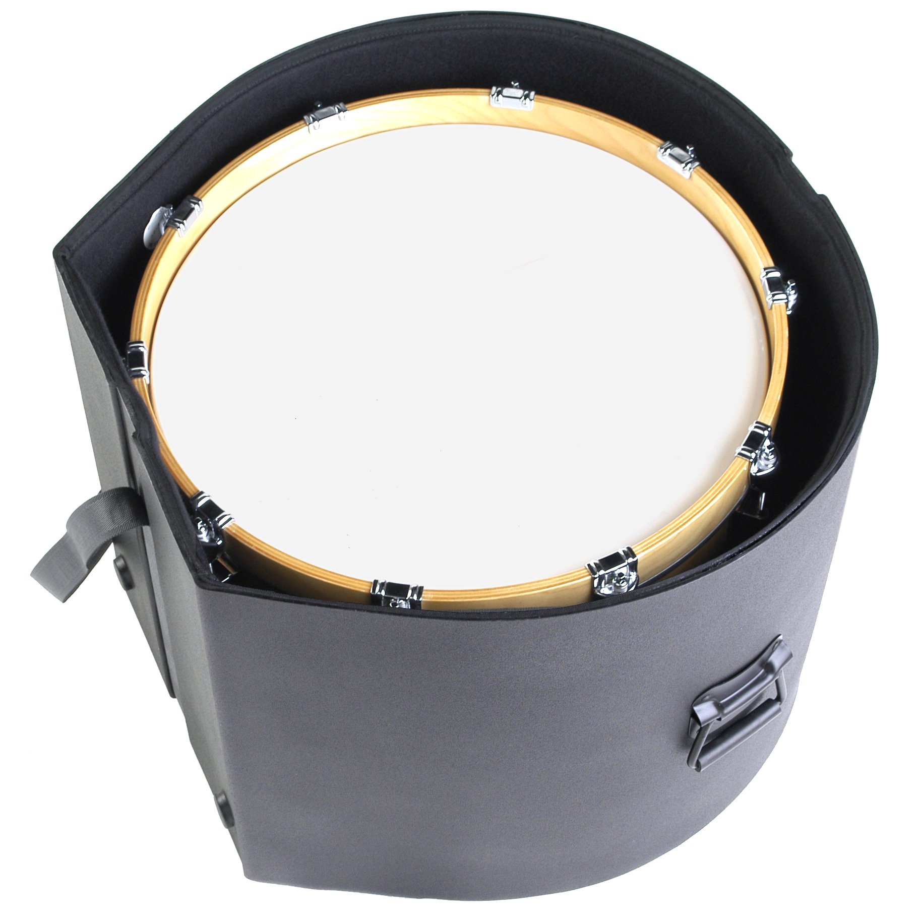 SKB 14x20 Padded Marching Bass Drum Protective Case - Durable Hard Shell for Band Equipment Storage & Transport | Perfect for School Marching Bands, Drum Corps & Musical Performances