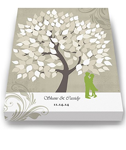 Personalized Couples Canvas Wall Art - Custom His & Hers Romance Tree with Names & Date - Unique Wedding, Anniversary & Housewarming Gift - 20