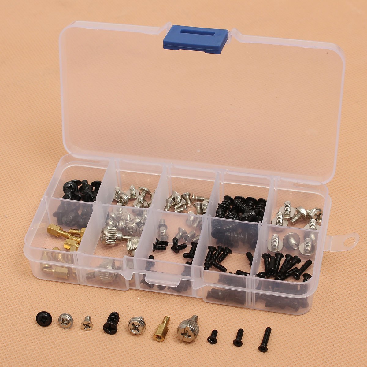 FEVERWORK 165pcs Computer Screw Assortment Kit - Motherboard, PC Case, CD-ROM, Hard Drive & Laptop Screws | Perfect for PC Building, Repair & Maintenance