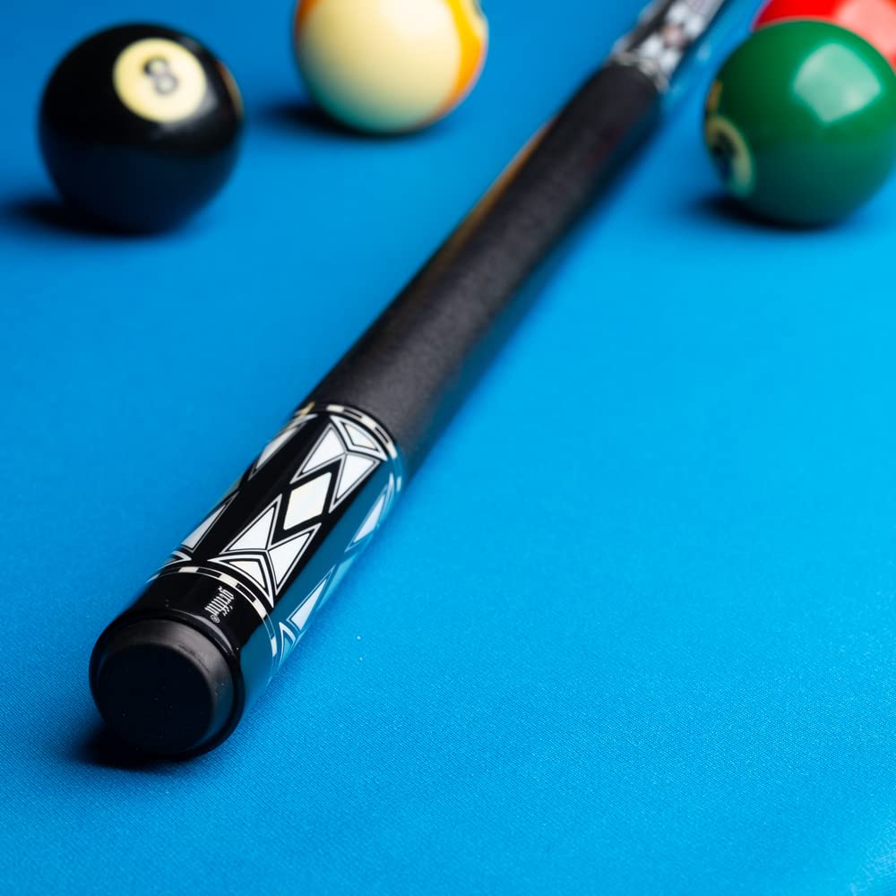 Premium Griffin GR40 Pool Cue - Jet Black with Elegant Overlaid Points for Professional Billiards & Tournament Play
