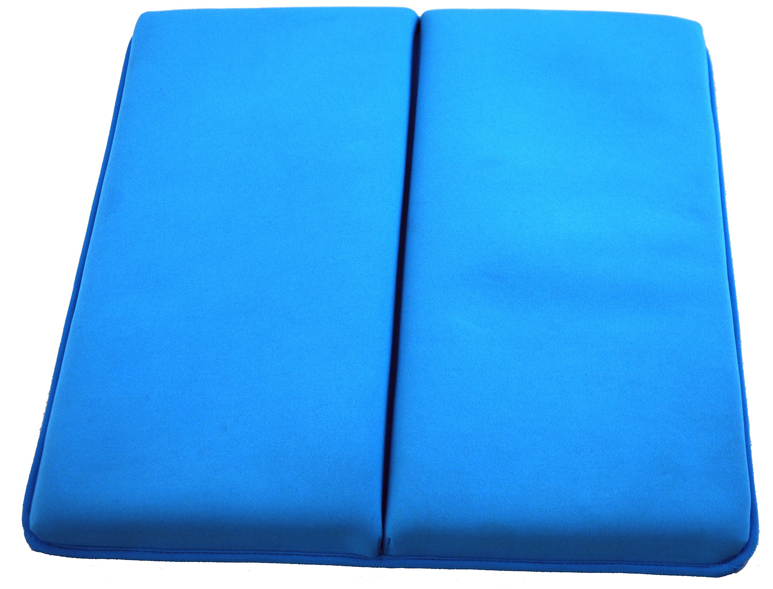 Blue Padded Bath Kneeler with Pockets - Soft Knee & Elbow Cushion for Baby Bath Tub | Comfortable Bathing Mat for Infants, Toddlers & Caregivers | Perfect for Bathtime Safety & Comfort
