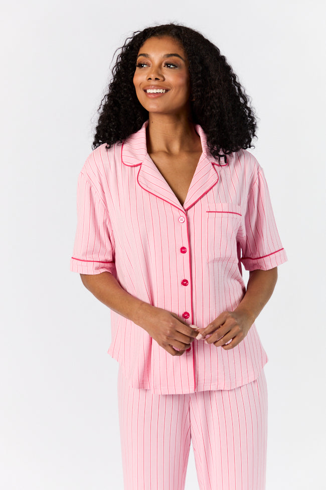 Stylish Pink and Red Striped Top for Women - Perfect for Casual Outings, Beach Vacations & Summer Getaways - FINAL SALE