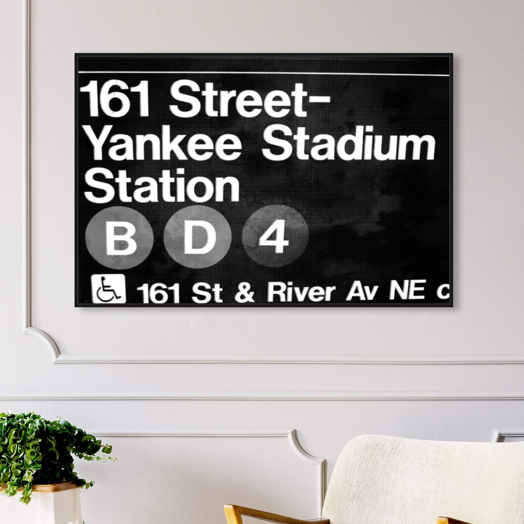 Yankee Stadium Framed Wall Art Canvas Print - New York City Skyline Decor for Home & Office | Perfect Gift for Baseball Fans & Sports Enthusiasts