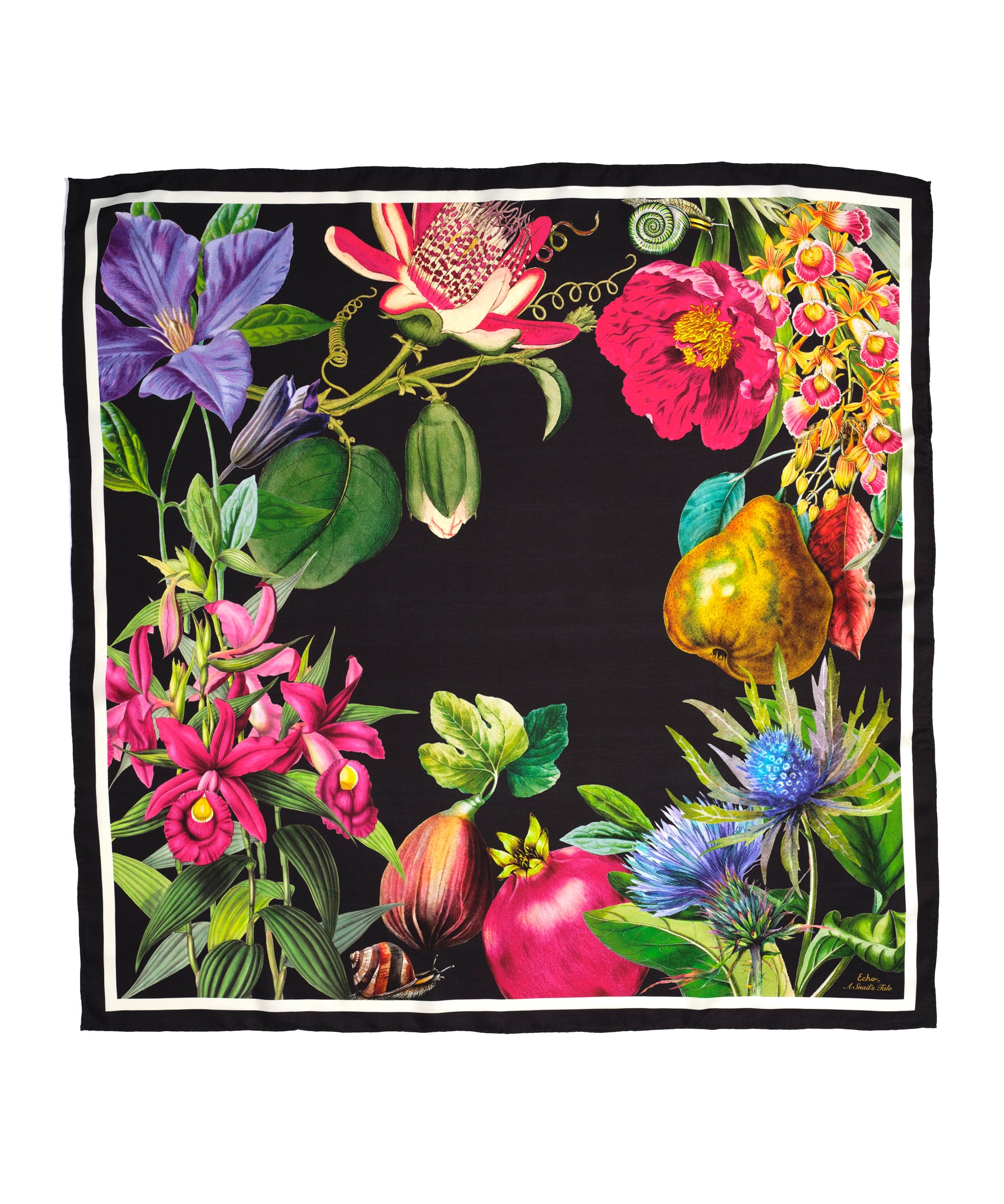 35 Silk Square Scarf - A Snail's Tale Luxury Fashion Accessory for Women, Elegant Neck Scarf for Office, Travel & Special Occasions