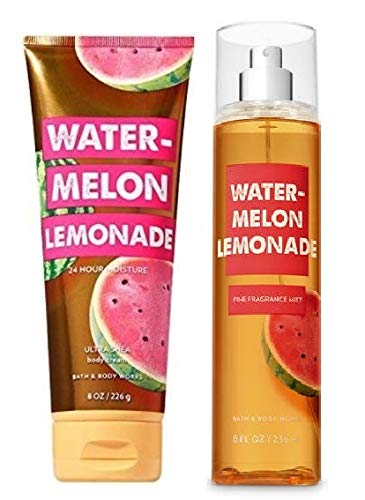 Bath & Body Works Watermelon Lemonade Body Cream & Fragrance Mist Gift Set - Full Size Duo for Summer Refreshment & Hydration - Perfect for Gifts, Travel & Daily Skincare Routine