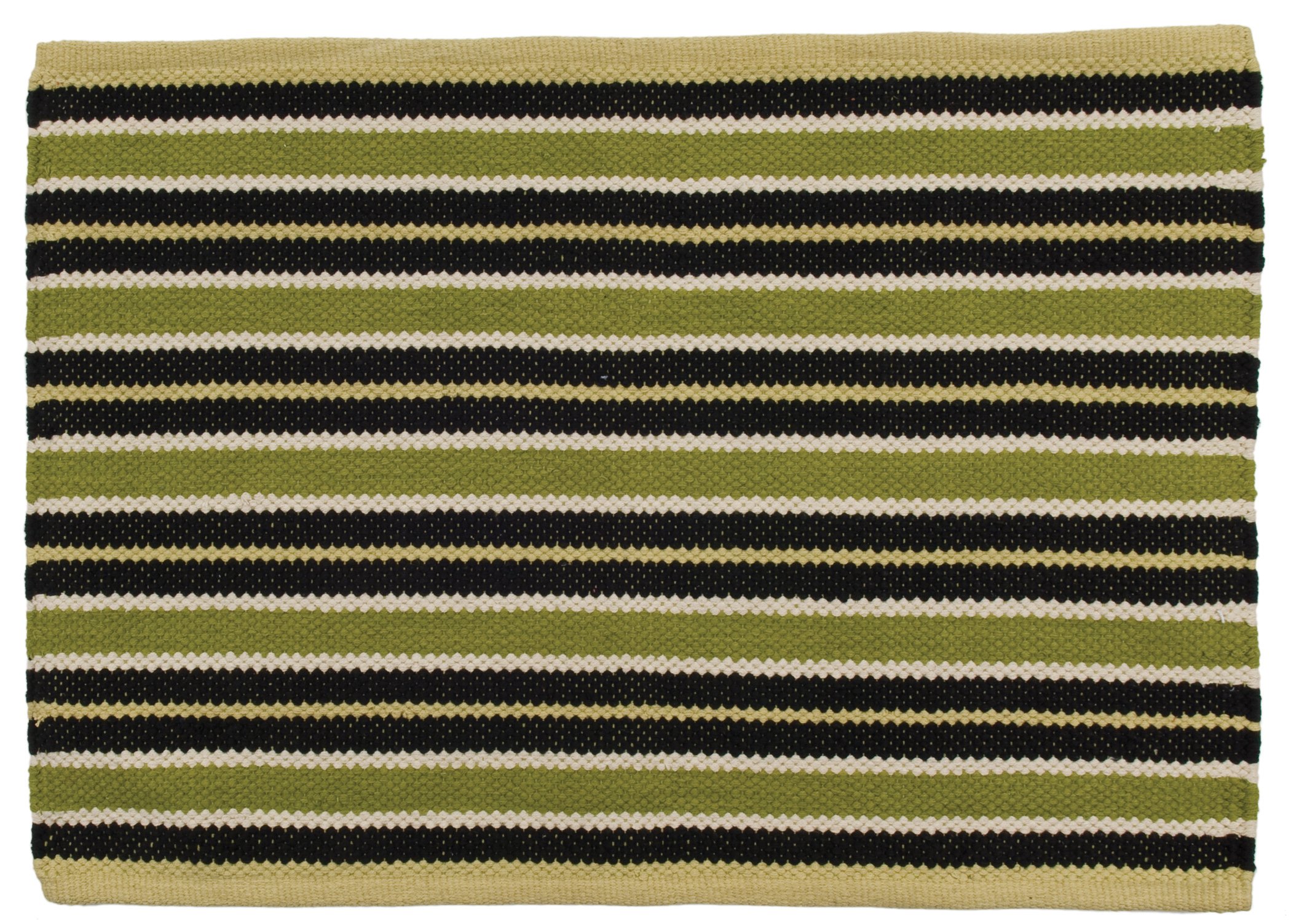 Now Designs Nova Stripe Non-Slip Kitchen Mat with Cactus Pattern - Absorbent and Durable Floor Rug for Cooking, Dishwashing, and Standing Comfort in Home Kitchen