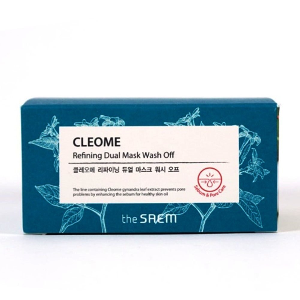 The SAEM Cleome Refining Dual Wash-Off Mask - Deep Cleansing & Pore Refining Facial Mask for Oily & Combination Skin | Perfect for Spa Night & Self-Care Routine