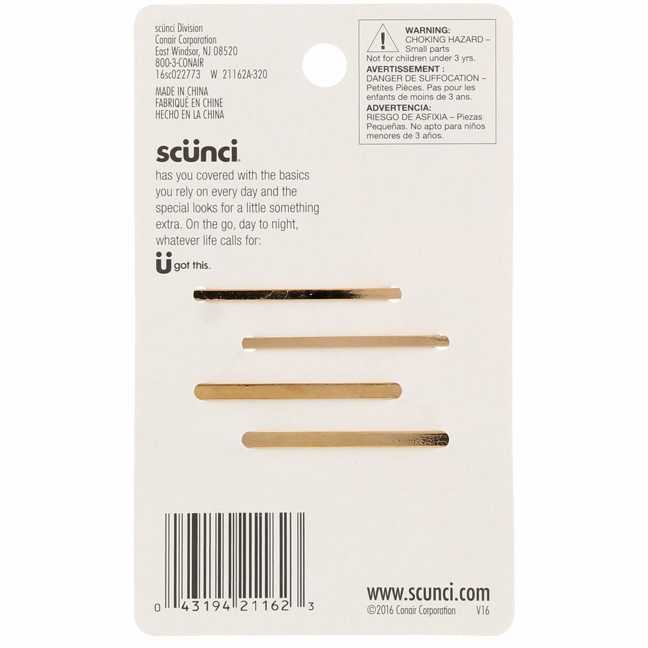 Scunci Real Style Pearl Bobby Pins - 4-Piece Hair Accessories for Women, Bridal, Prom & Everyday Hairstyles