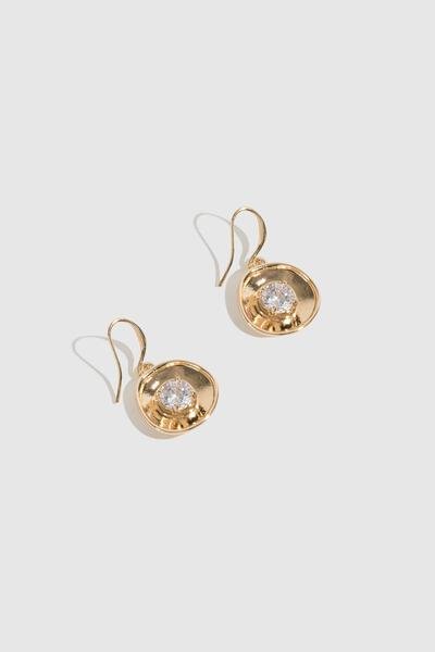 14K Gold Plated Gemstone Drop Earrings for Women - Elegant Dangle Jewelry for Parties, Weddings & Special Occasions