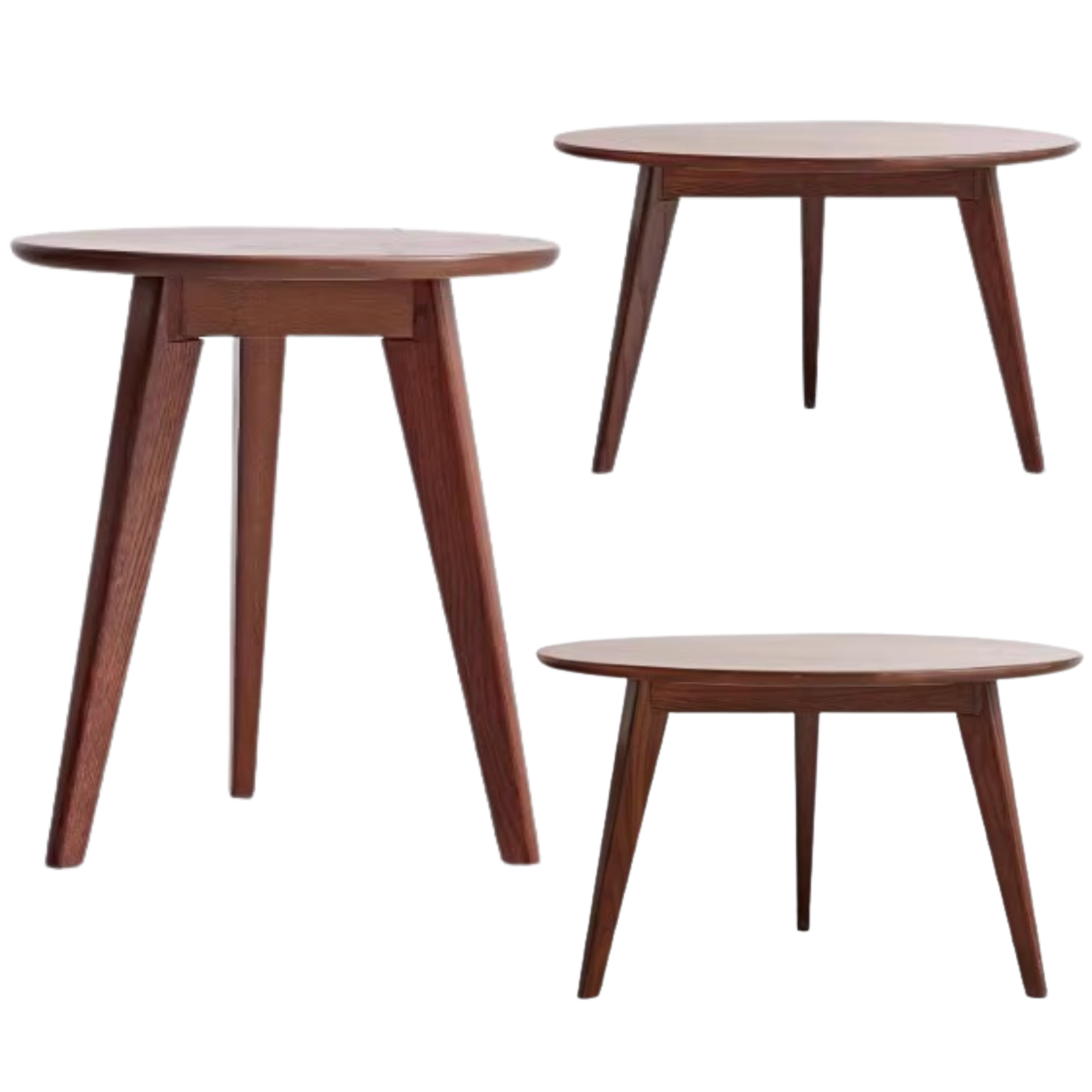 Solid Oak & Black Walnut Wood Side Table - Nightstand, End Table for Living Room, Bedroom, Office | Rustic Modern Furniture for Home Decor