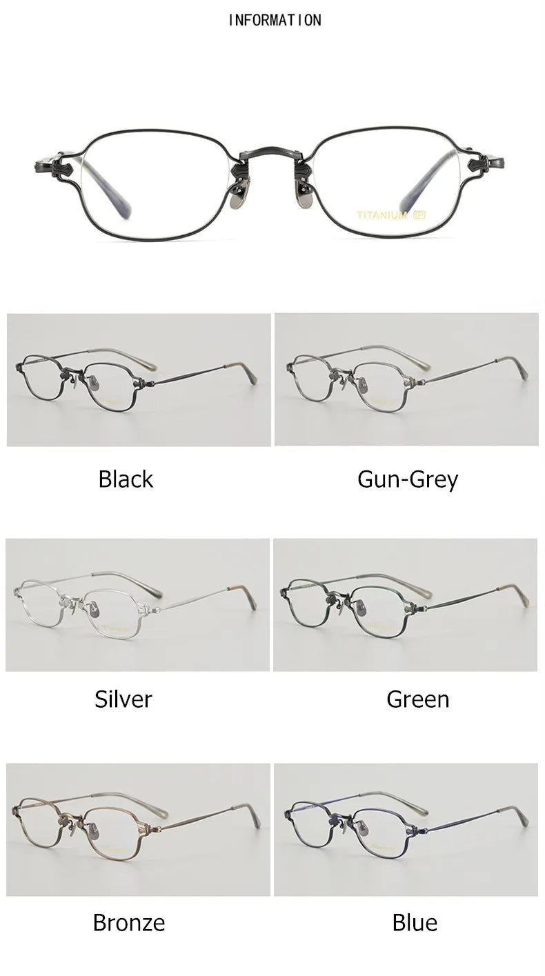 Aimee Unisex Full Rim Square Oval Titanium Eyeglasses 13186 - Lightweight & Durable Frame for Men & Women - Perfect for Reading, Work & Everyday Use