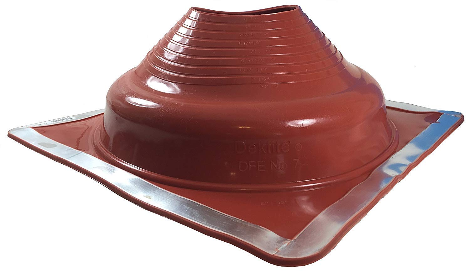 EAGLE 1 Silicone Flexible Roofing Pipe Flashing Boots - Adjustable Roof Pipe Jack Boot with Square Base for High Temperature - Waterproof Roof Vent Seal for RV, Mobile Home & Metal Roofs (Square Base, Size #7)