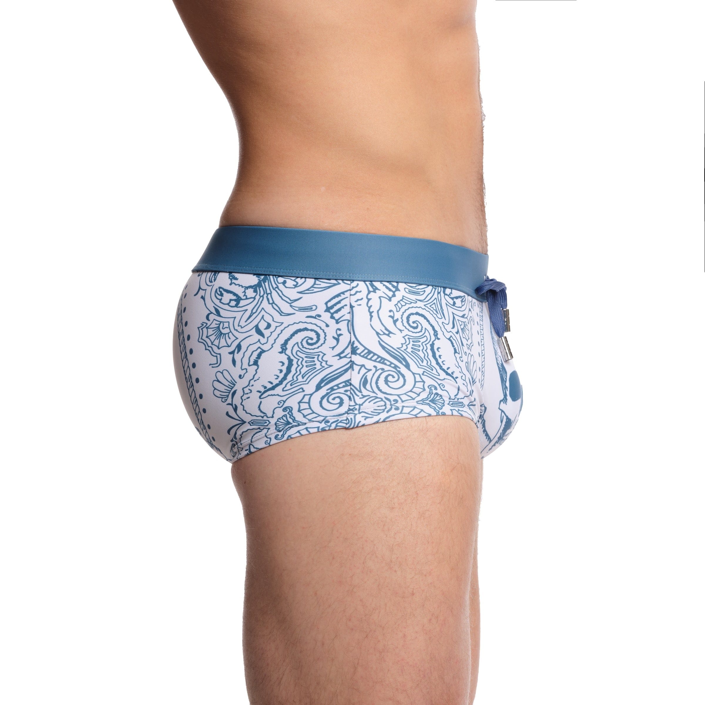 **Men's Nautical Bandana Swim Trunks - Quick-Dry Beach Shorts for Swimming, Surfing & Summer Vacations**
