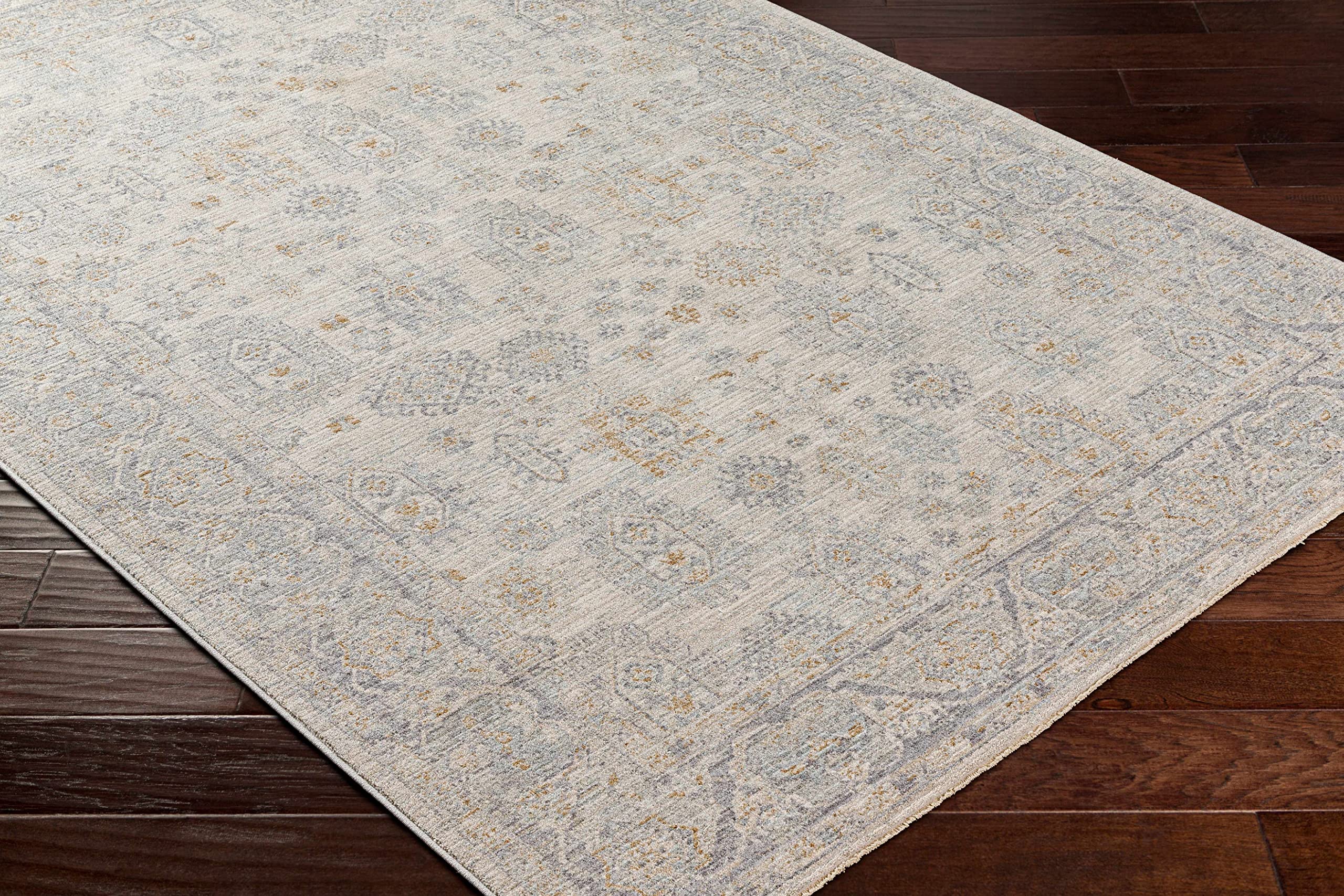 Hauteloom Fawn Living Room & Bedroom Area Rug - Soft Gray & Green Modern Rug - 7'10