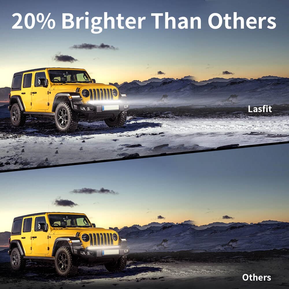 LASFIT 32 Inch LED Light Bar - Single Row Off Road LED Work Light with Spot Flood Combo Beam, IP67 Waterproof - Perfect for Jeep Wrangler, Ford F150, Ranger, Explorer & Toyota 4Runner - Ideal for Off-Roading, Camping, Night Driving & Emergency Lighting