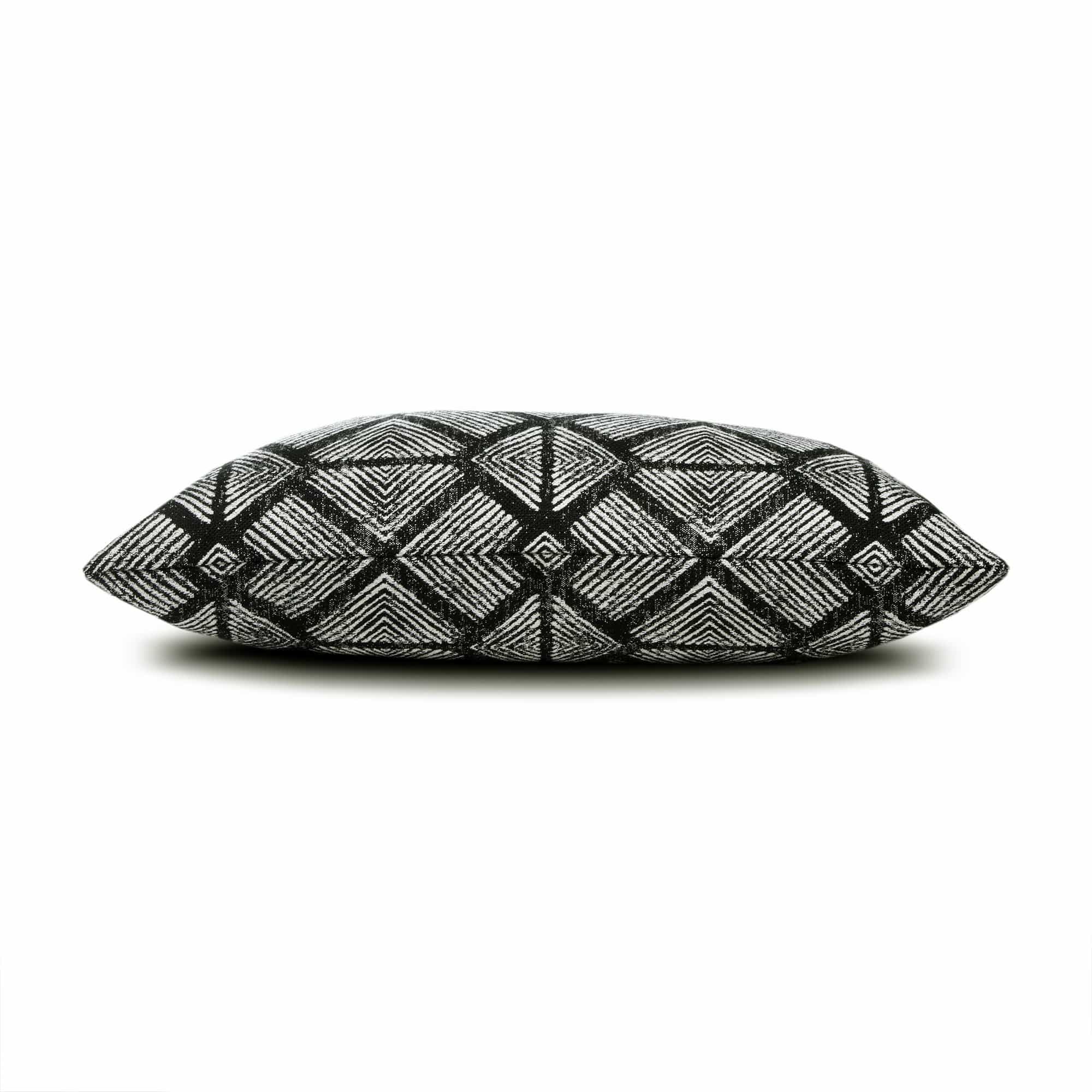 Bakuba Ebony Lumbar Pillow - Handmade Decorative Throw Pillow for Sofa, Bed & Couch - Perfect for Home Decor, Living Room & Bedroom Accent