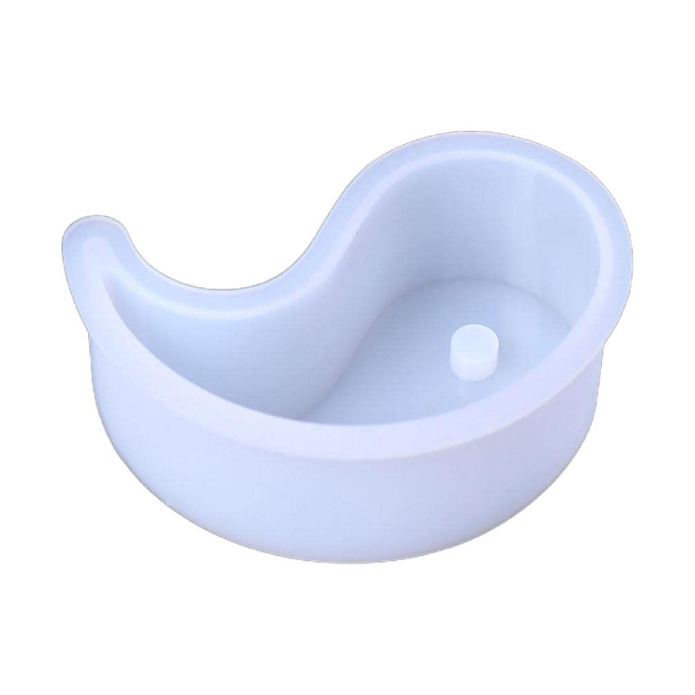 Zashi Tai Chi Yin Yang Candle Mold - UV Epoxy Resin, Gypsum Plaster, Wax & Soap Casting Mold for DIY Jewelry & Earrings - Perfect for Meditation Spaces, Yoga Studios & Home Decor