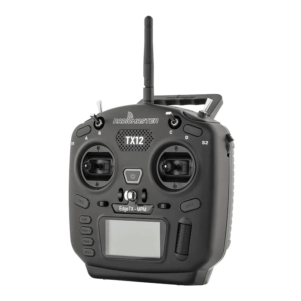 RadioMaster TX12 Mark II 2.4GHz RC Radio Controller - Mode 2, 16CH, OpenTX, Hall Sensor Gimbals - Perfect for Drone Racing, FPV Flying & RC Model Control