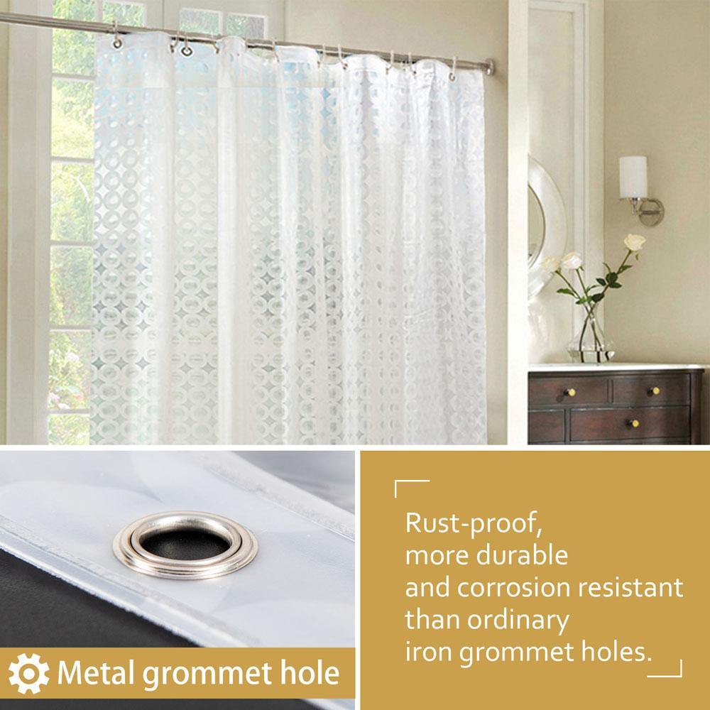 NTBAY Clear EVA Shower Curtain Liner - Waterproof Bathroom Shower Liner for Bath Tub, Heavy Duty Plastic Shower Curtain with Rustproof Grommets