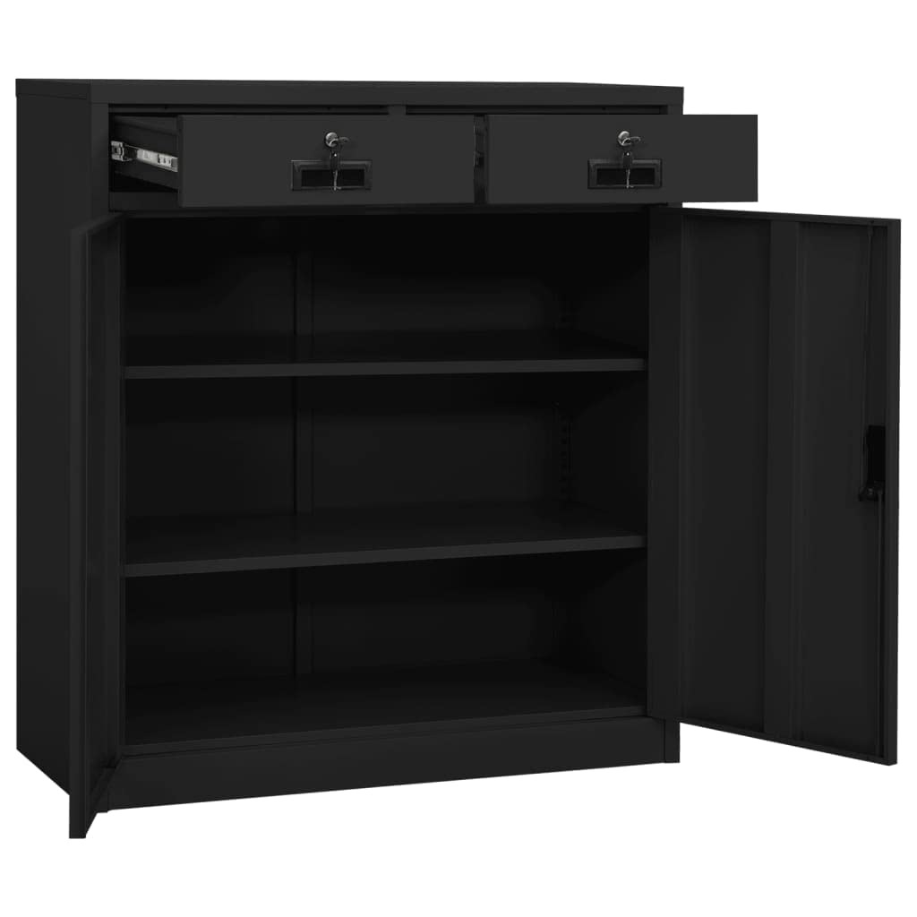 Space Saving Steel Storage Cabinet with Lock - 35.4