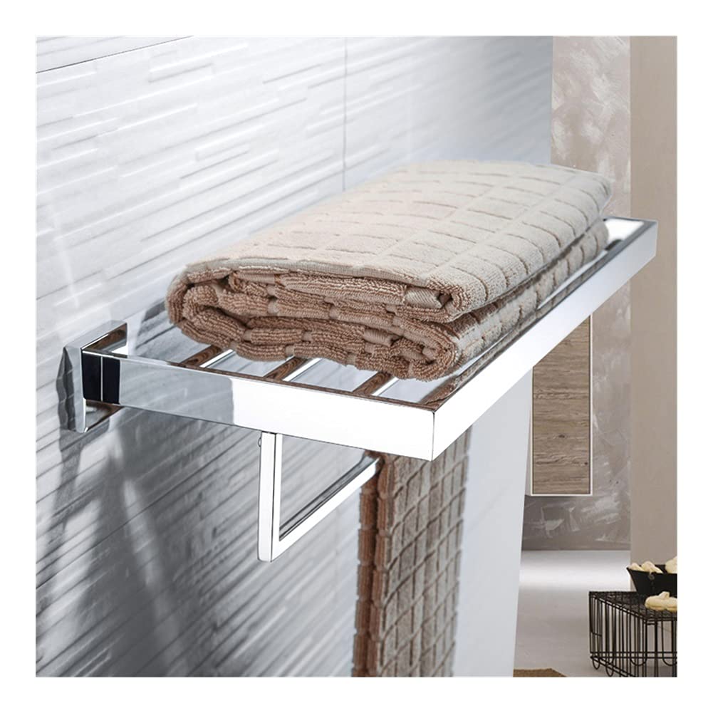 GKEKWMX Stainless Steel Bathroom Hardware Set - Wall Mounted Toilet Paper Holder, Towel Rack, Toilet Brush Holder & Shelf | Modern Bathroom Accessories for Home & Hotel Use