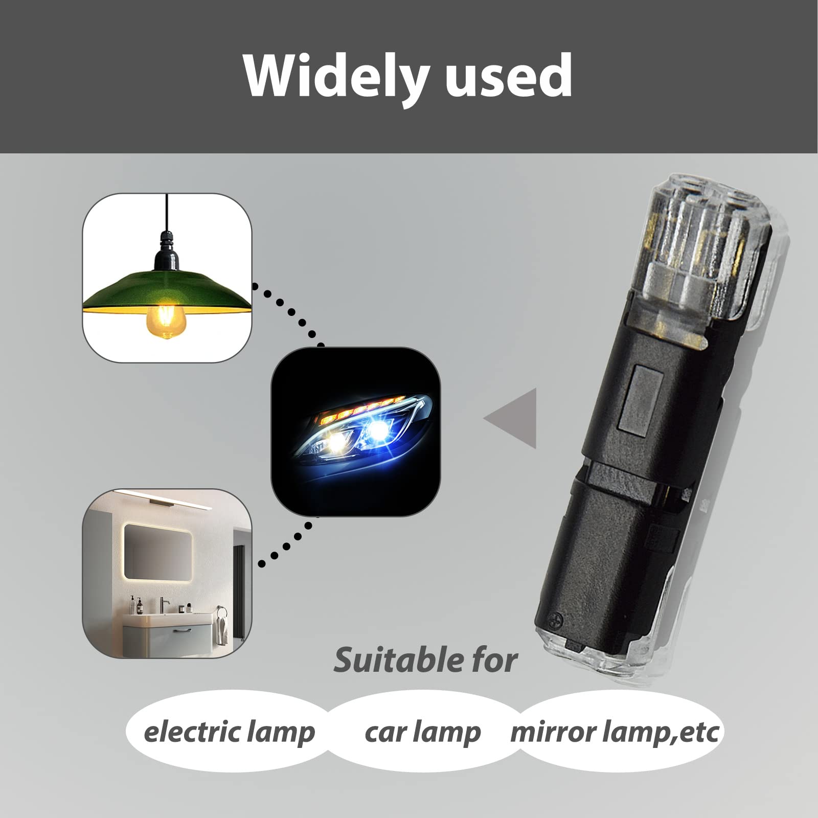 Pluggable LED Wire Connectors - 2 Pin 2 Way Spring Terminal Blocks - No Wire Stripping Needed - Tool-Free Electrical Connectors for AWG 20-24 Wires (12 Pack) - Perfect for LED Strips, Automotive Wiring & DIY Electronics Projects