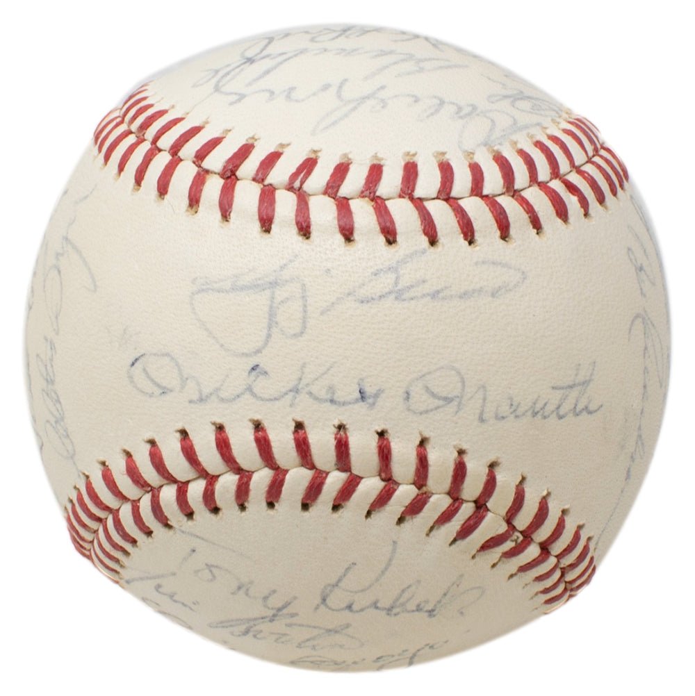 1962 New York Yankees Autographed Baseball - Yogi Berra & 22 Players - Certified BAS LOA - Vintage MLB Memorabilia for Collectors & Sports Fans Display