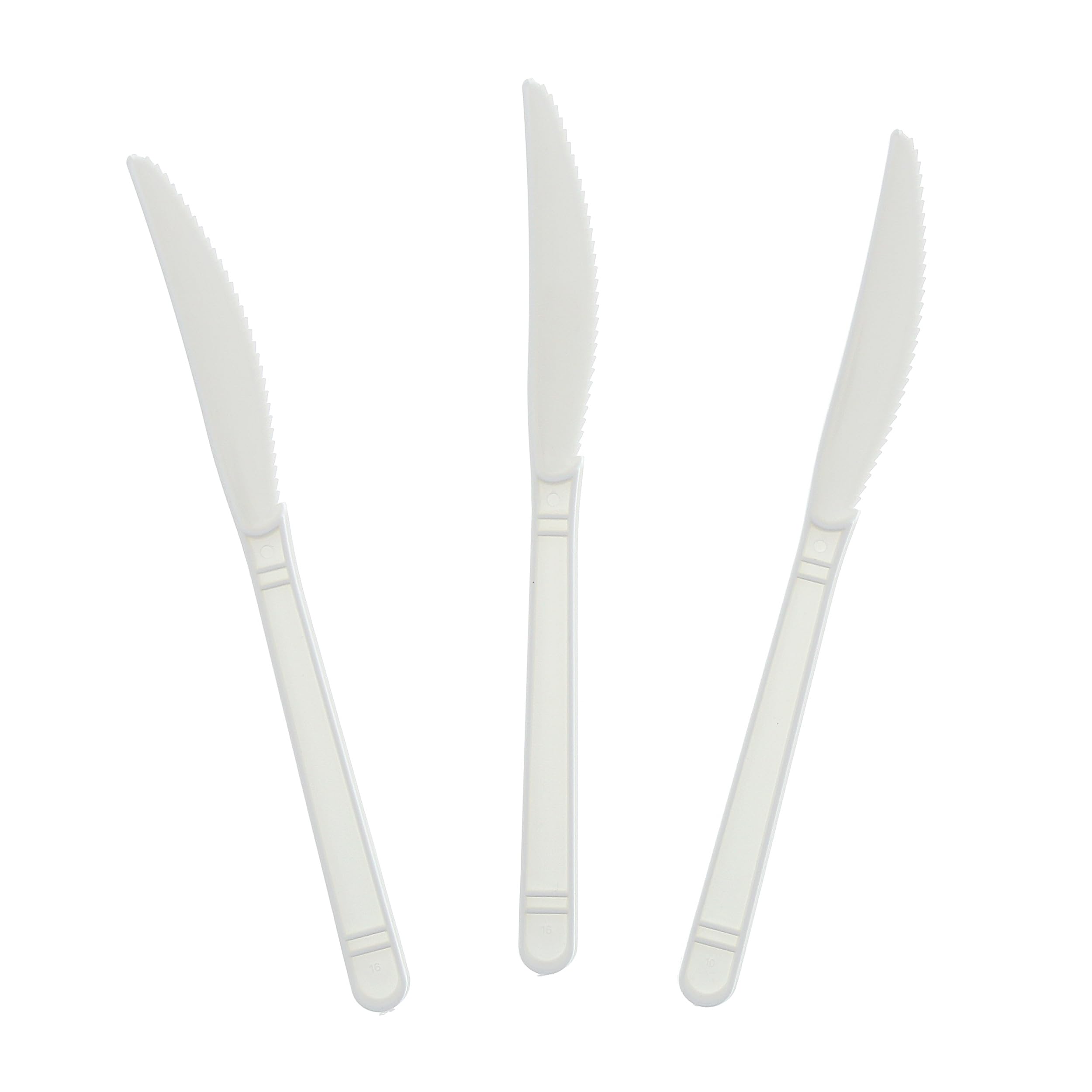 AmerCare White Heavy Duty Polypropylene Knives - Case of 1000 Disposable Cutlery for Restaurants, Catering & Parties - BPA-Free Plastic Knives Bulk Pack