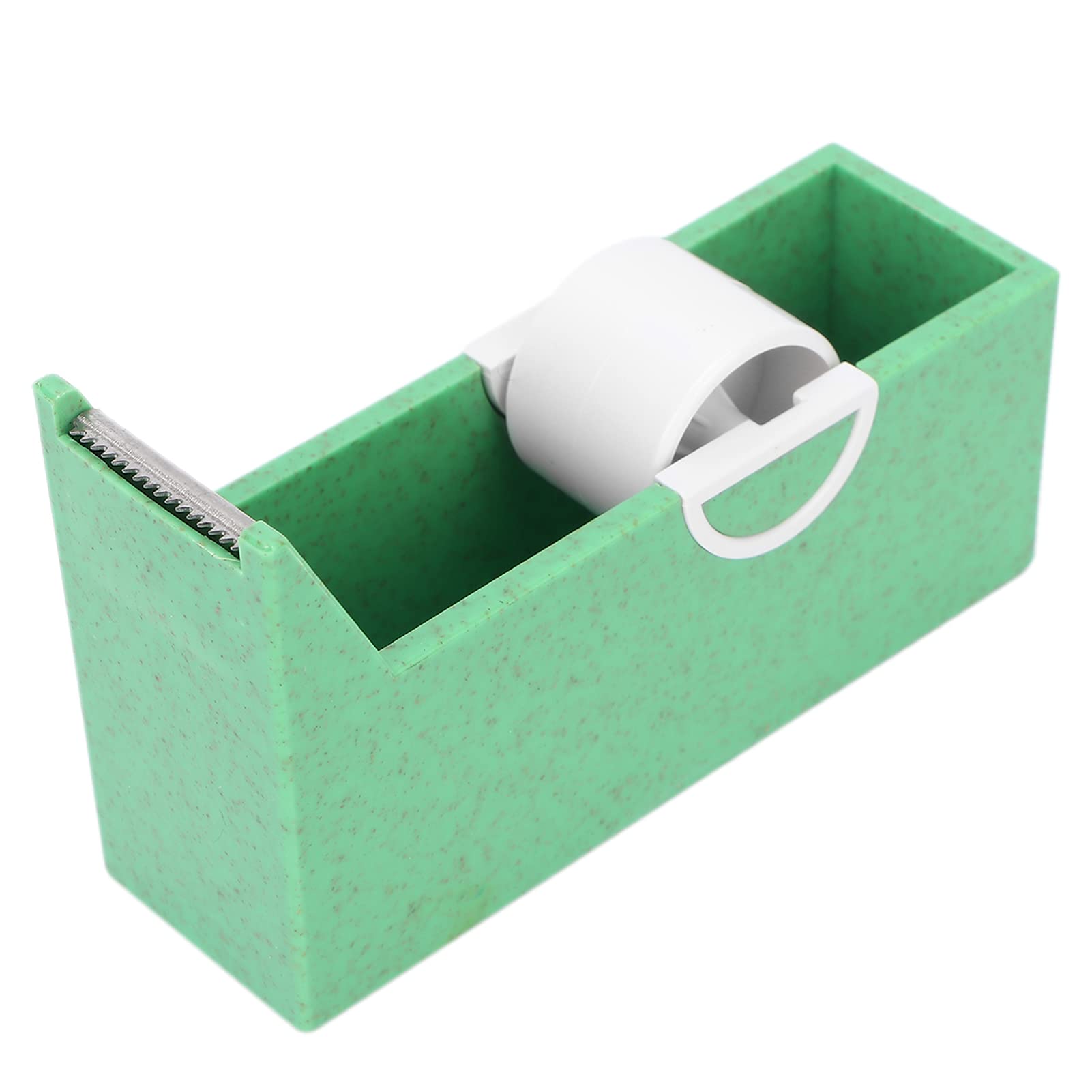 Sturdy Plastic Tape Dispenser with Stainless Steel Blade - Green Office & Salon Organizer for Eyelash Extensions, Packaging, Crafts & More