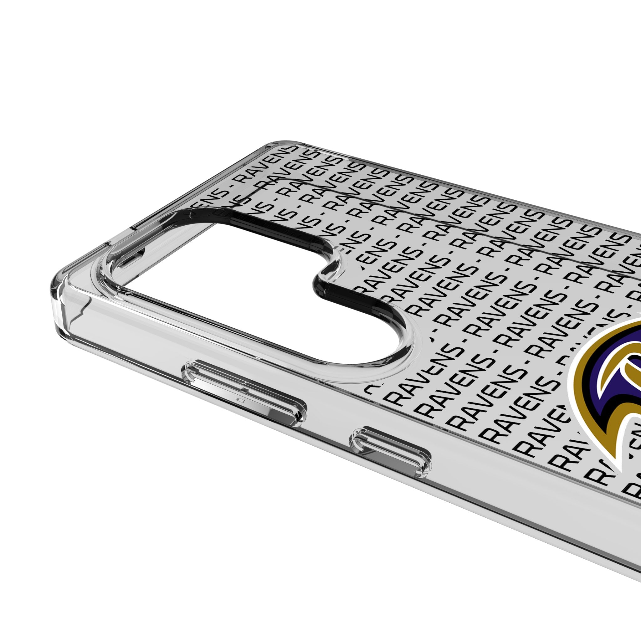 Baltimore Ravens Clear Phone Case for Samsung Galaxy - Durable Text Backdrop Design - Perfect for Football Fans & Game Day Accessories