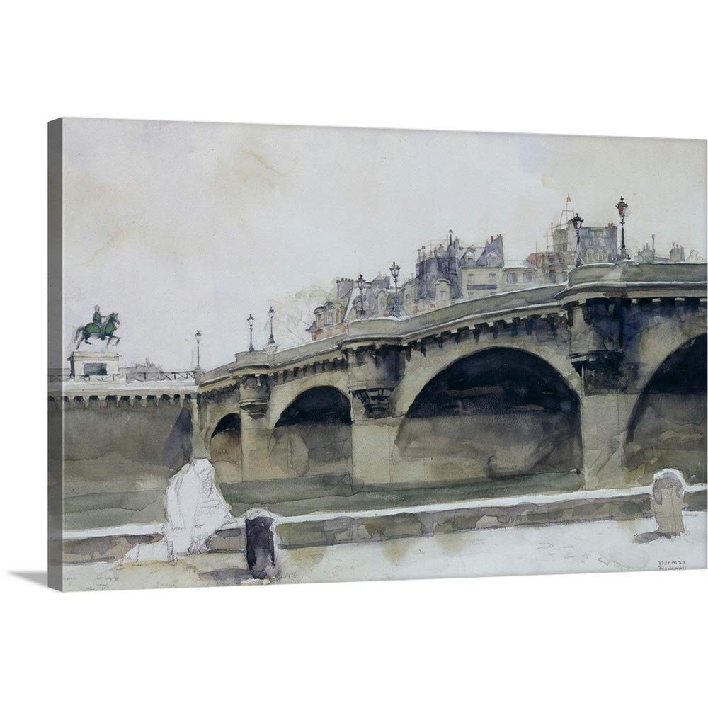 Paris Bridge Canvas Wall Art Print - Elegant French Landscape Painting for Home & Office Decor | Perfect for Living Room, Bedroom, or Office Wall Decor