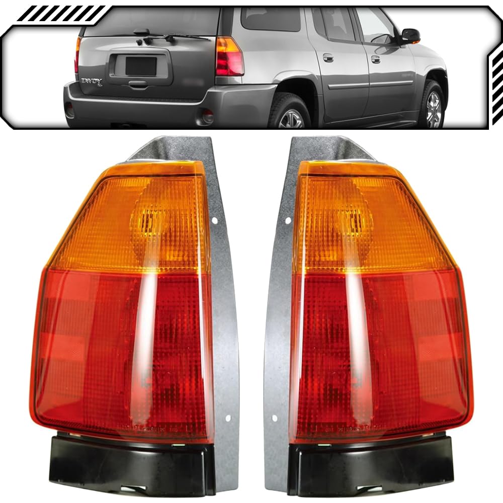 GMC Envoy 2002-2009 Replacement Halogen Tail Lights with Circuit Board - Compatible with GM2800157 GM2801157 15131576 15131577 - Perfect for Night Driving & Enhanced Vehicle Safety