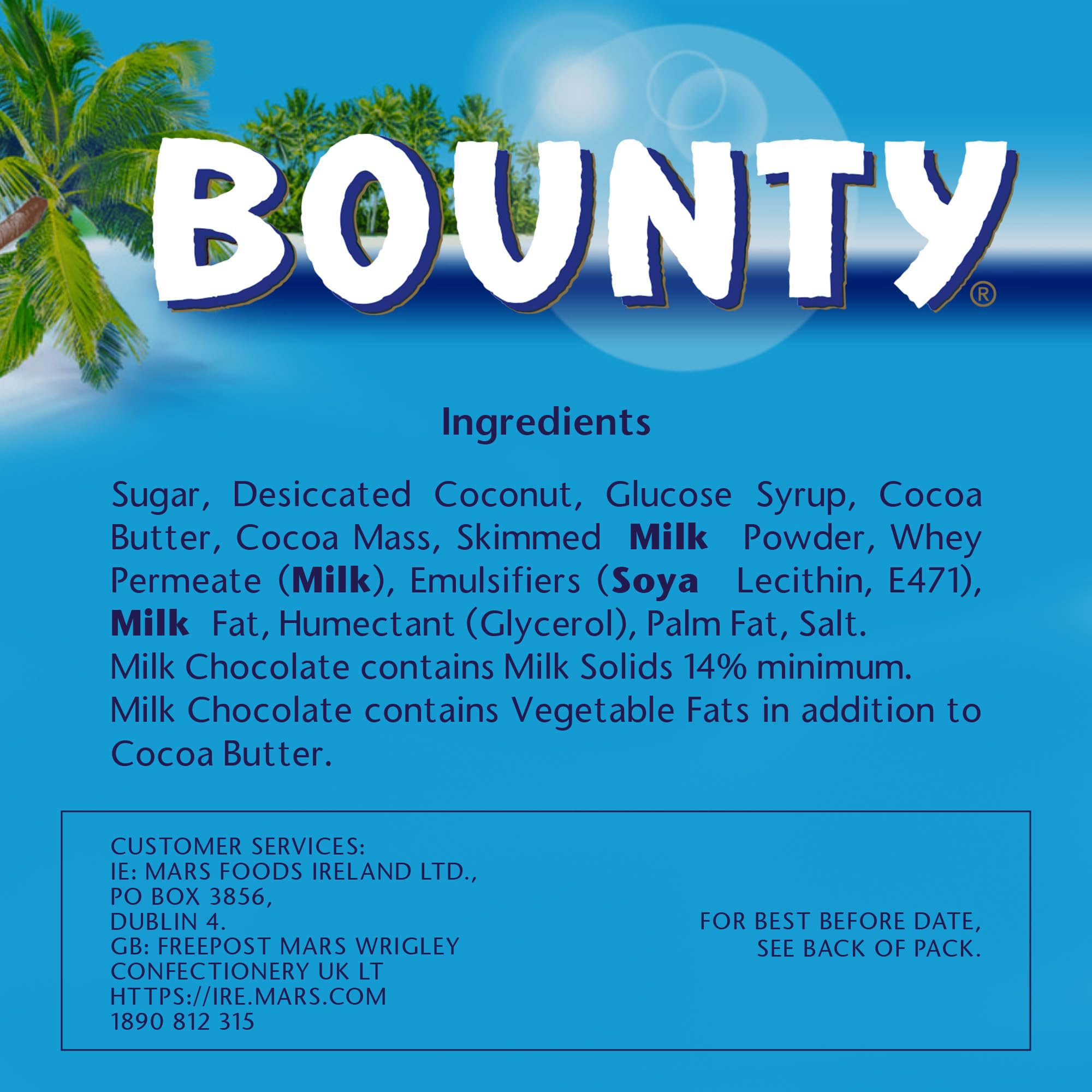 Mars Bounty Milk Chocolate Bar 57g - Delicious Coconut & Milk Chocolate Candy for Snacking, Gifts & Party Favors