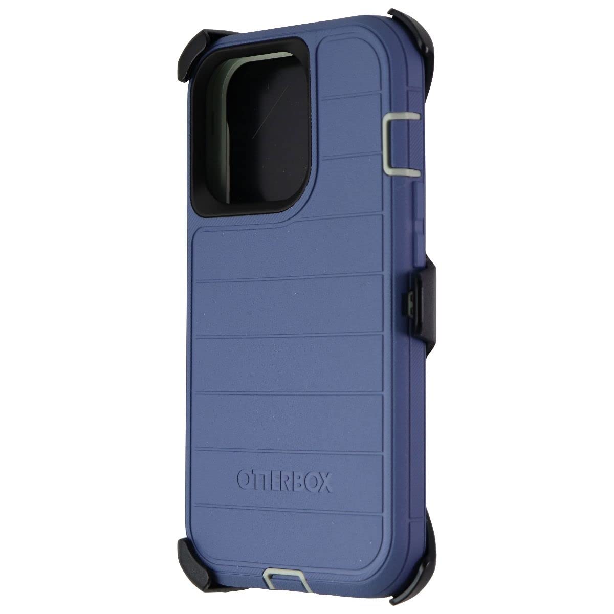 OtterBox DEFENDER SERIES Rugged Case with Holster for Apple iPhone 13 Pro - Durable Plastic, Wireless Charging Compatible, Fort Blue - Perfect for Outdoor Adventures, Construction Work & Active Lifestyles