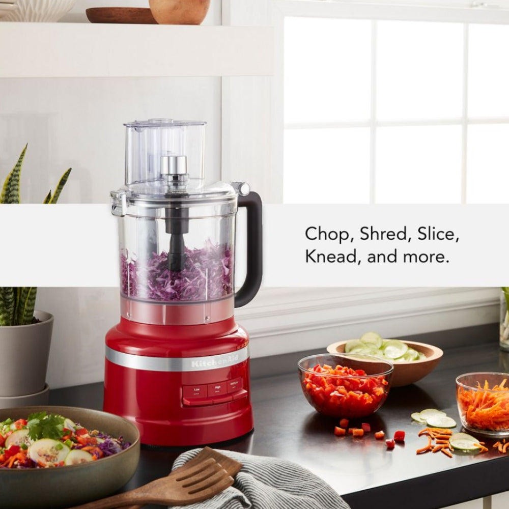 KitchenAid 13 Cup Food Processor with Dicing Kit - Empire Red | Powerful Food Chopper & Slicer for Meal Prep, Baking & Healthy Cooking