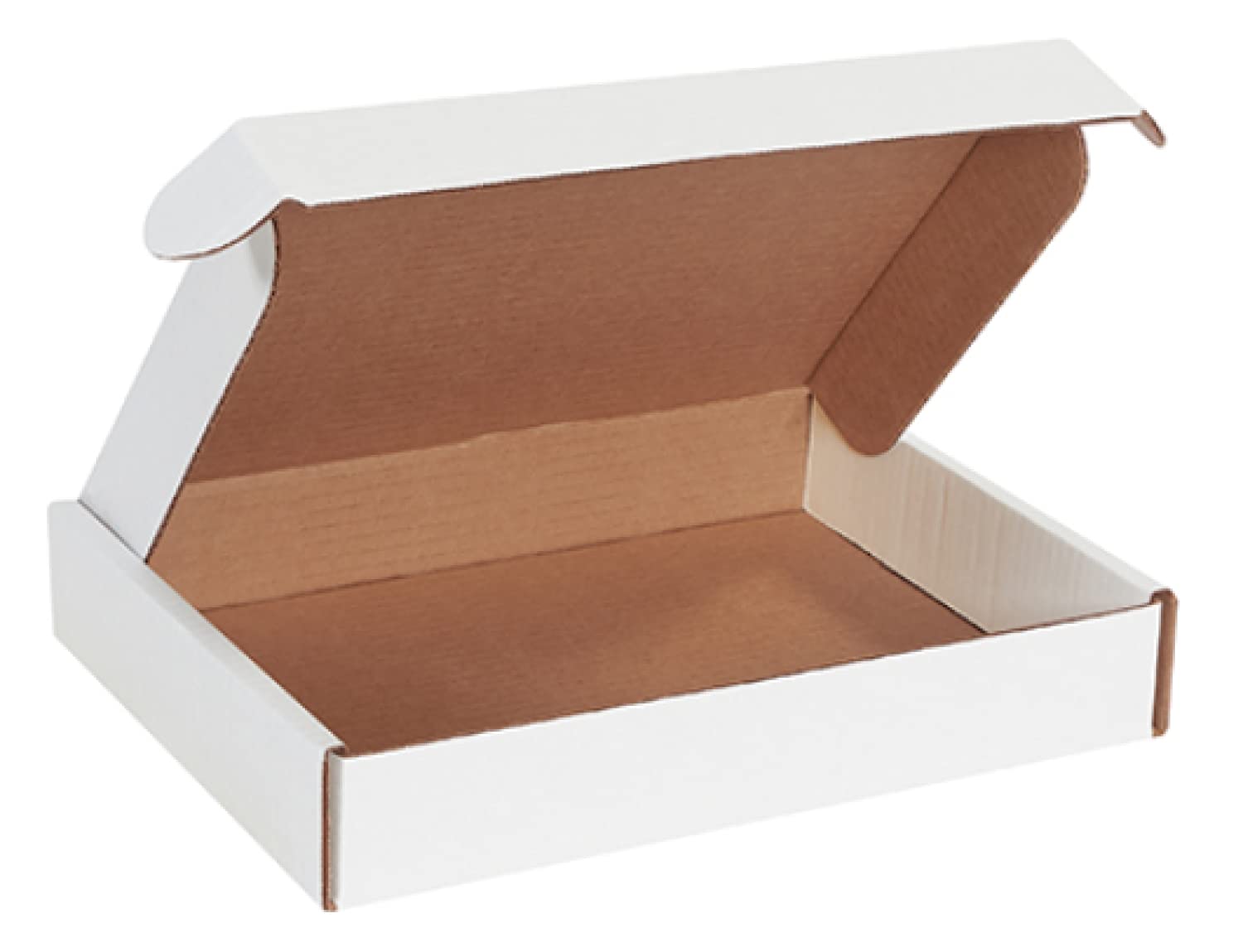 100 Pack 12 1/8 x 9 1/4 x 2 Inch White Corrugated Cardboard Shipping Boxes - Heavy Duty Mailers for Oversized Calendars, Moving & Craft Supplies | Perfect for Ecommerce, Storage & Gift Packaging