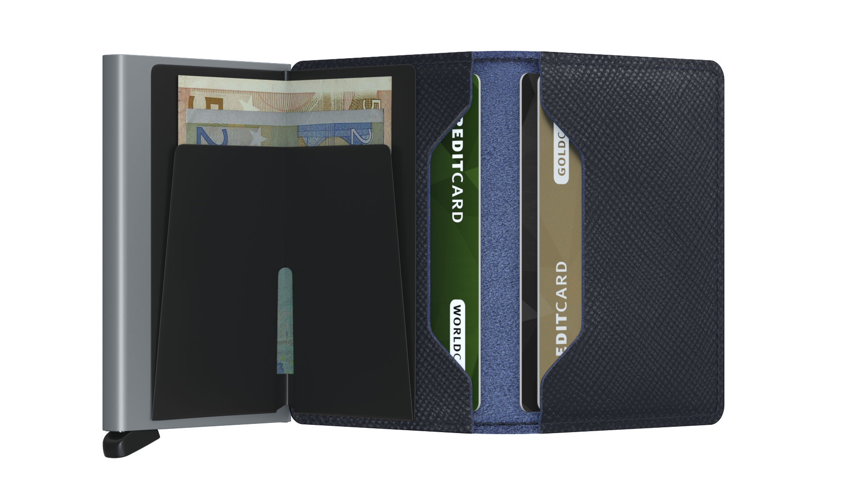 SECRID Slimwallet Saffiano Leather - RFID Blocking Minimalist Wallet for Men & Women | Perfect for Travel, Business & Everyday Use