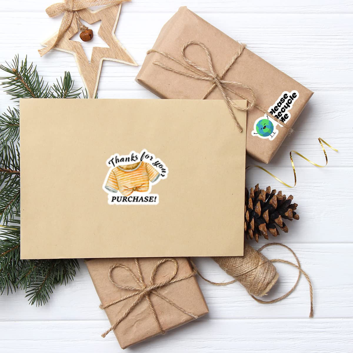 500 PCS Cute Small Business Stickers - Funny Thank You Stickers for Packaging, T-Shirt & Clothes Store | Waterproof Vinyl Labels for Retail Packaging, Etsy Shop & Small Business Branding