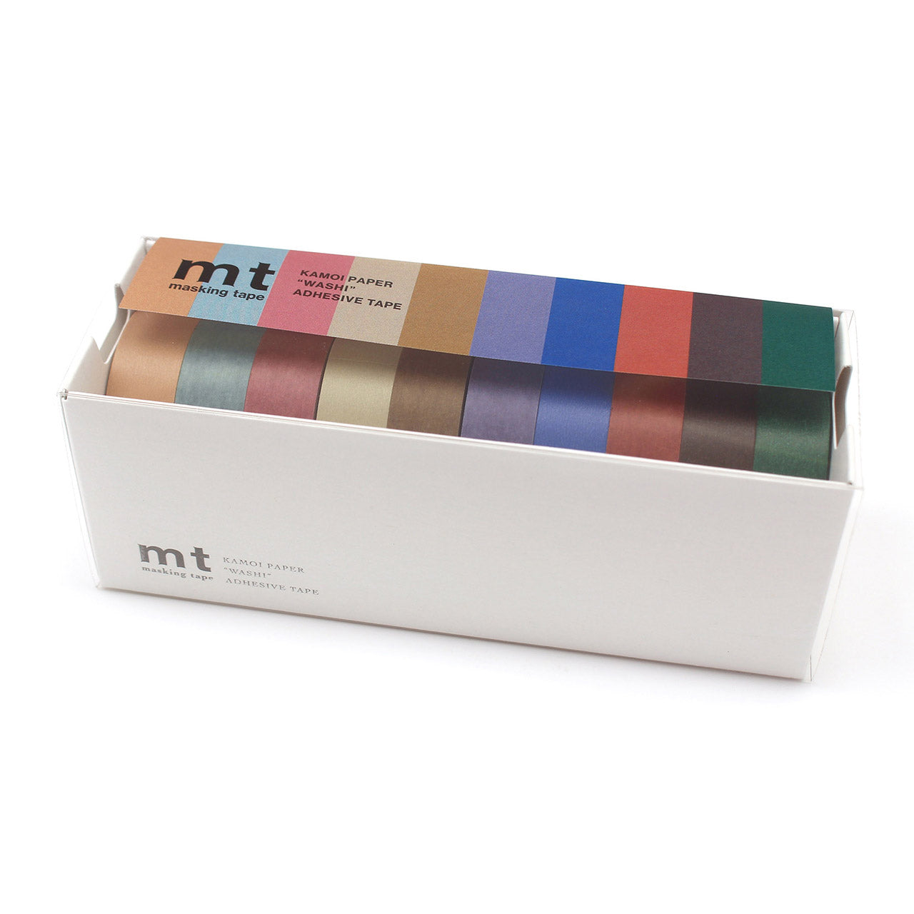 10 Rolls Muted Color Washi Tape Set - Decorative Paper Tape for Scrapbooking, Journaling, Gift Wrapping & DIY Crafts